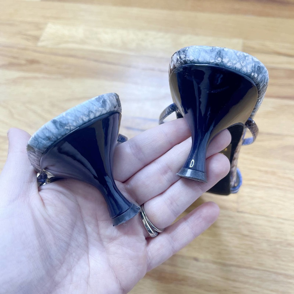 Eeuc Jeffrey Campbell Blue Python Ficelle Snakesk… - image 6